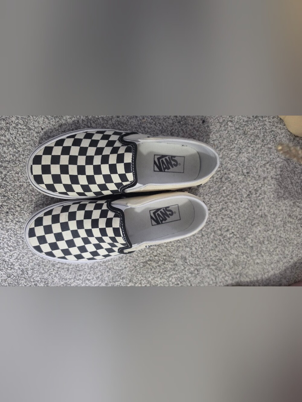 Vans Kids Classic Slip-On Checkerboard - Black/White 6.5